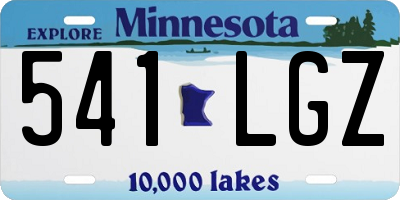 MN license plate 541LGZ