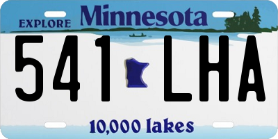 MN license plate 541LHA