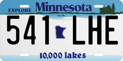 MN license plate 541LHE