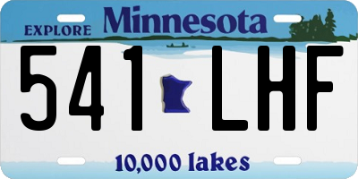 MN license plate 541LHF