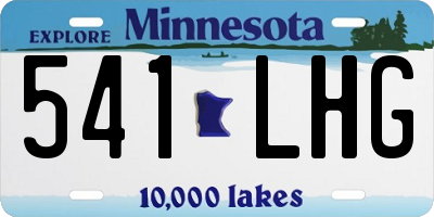MN license plate 541LHG