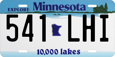 MN license plate 541LHI