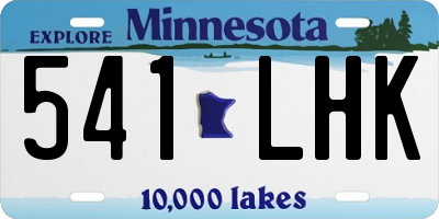 MN license plate 541LHK