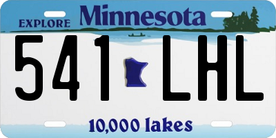 MN license plate 541LHL