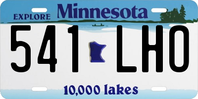 MN license plate 541LHO