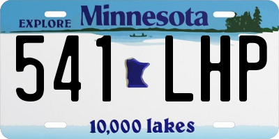 MN license plate 541LHP
