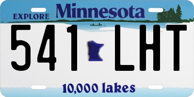 MN license plate 541LHT
