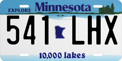 MN license plate 541LHX
