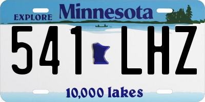 MN license plate 541LHZ