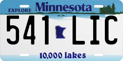 MN license plate 541LIC