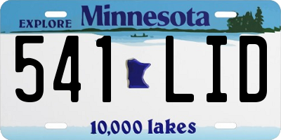 MN license plate 541LID