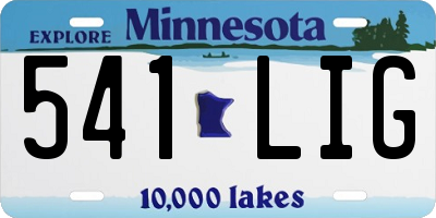 MN license plate 541LIG