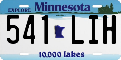 MN license plate 541LIH