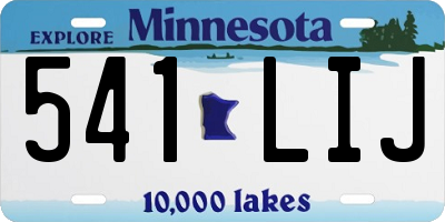 MN license plate 541LIJ