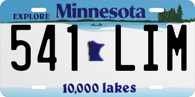 MN license plate 541LIM