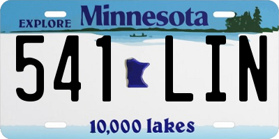 MN license plate 541LIN