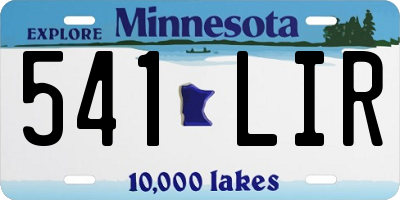 MN license plate 541LIR