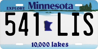 MN license plate 541LIS