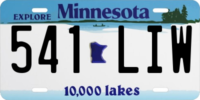 MN license plate 541LIW