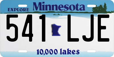 MN license plate 541LJE