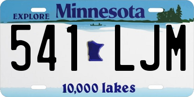 MN license plate 541LJM