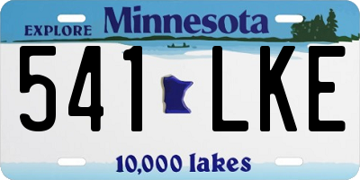 MN license plate 541LKE