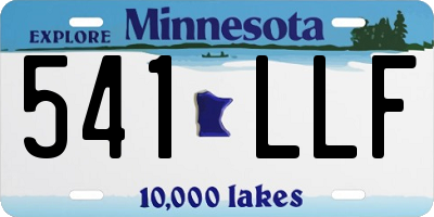 MN license plate 541LLF