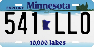 MN license plate 541LLO