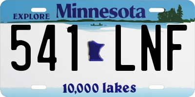 MN license plate 541LNF