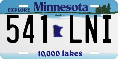 MN license plate 541LNI