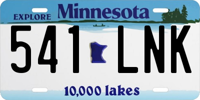 MN license plate 541LNK