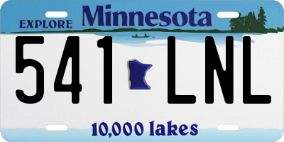 MN license plate 541LNL