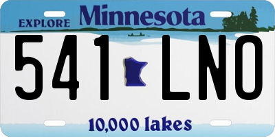MN license plate 541LNO