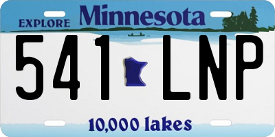 MN license plate 541LNP