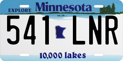 MN license plate 541LNR