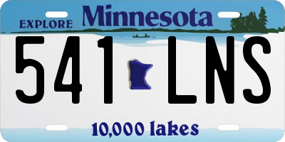 MN license plate 541LNS