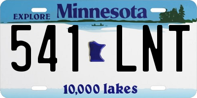 MN license plate 541LNT