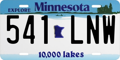 MN license plate 541LNW