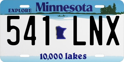 MN license plate 541LNX