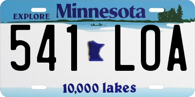 MN license plate 541LOA