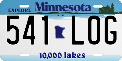 MN license plate 541LOG
