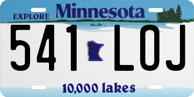 MN license plate 541LOJ
