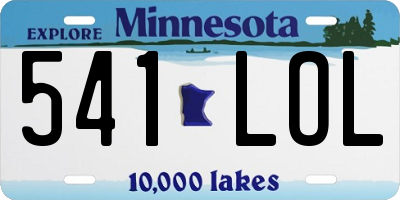 MN license plate 541LOL