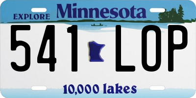 MN license plate 541LOP