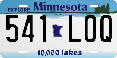 MN license plate 541LOQ