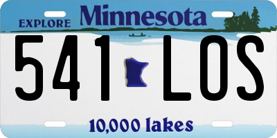 MN license plate 541LOS