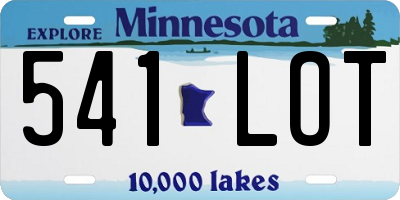 MN license plate 541LOT