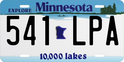 MN license plate 541LPA