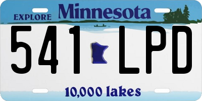 MN license plate 541LPD