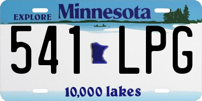 MN license plate 541LPG